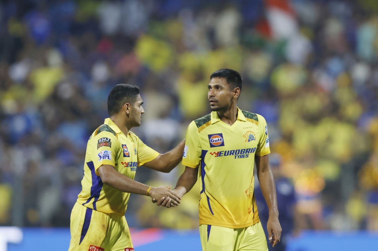 Mustafizur Rahman and Tushar Deshpande struck timely blows, Mumbai Indians vs Chennai Super Kings, IPL 2024, Mumbai, April 14, 2024