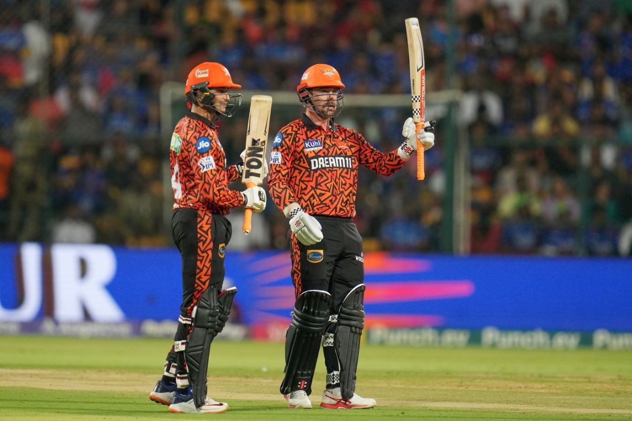 Abhishek Sharma and Travis Head put on 108 together off 8.1 overs, Royal Challengers Bengaluru vs Sunrisers Hyderabad, IPL 2024, Bengaluru, April 15, 2024
