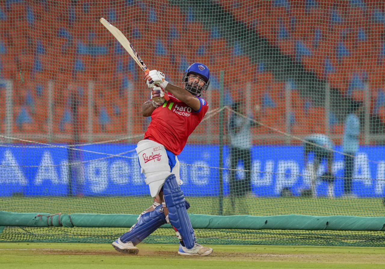 Rishabh Pant hits out at the nets, Ahmedabad, April 16, 2024