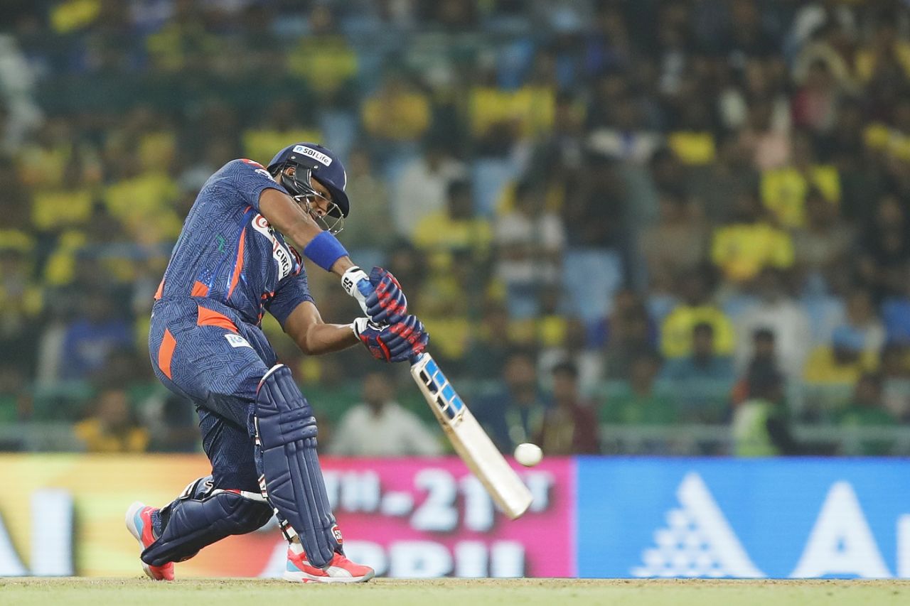 Nicholas Pooran hit his second ball for six, Lucknow Super Giants vs Chennai Super Kings, IPL 2024, Lucknow, April 19, 2024