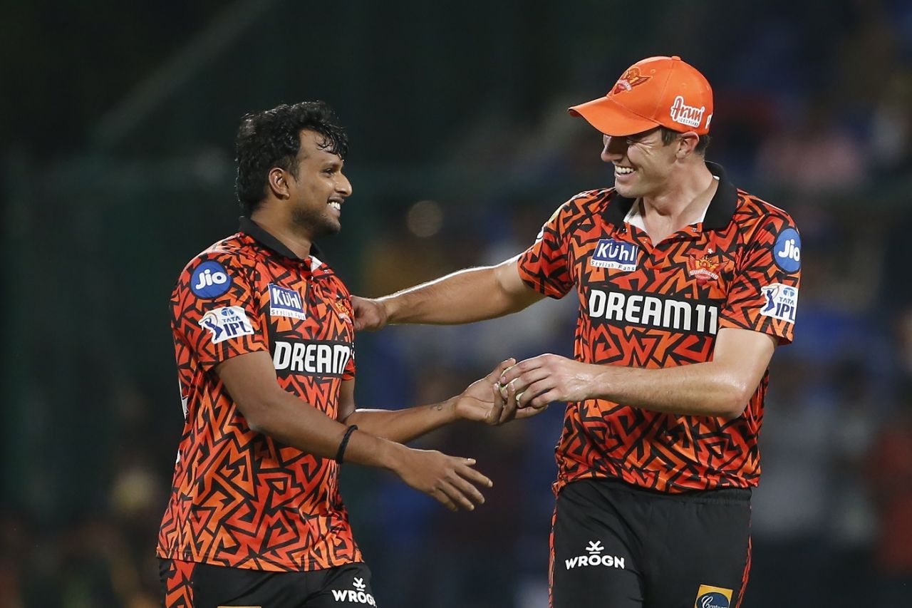 T Natarajan and Pat Cummins tied down Delhi Capitals' batters, Delhi Capitals vs Sunrisers Hyderabad, IPL 2024, Delhi, April 20, 2024
