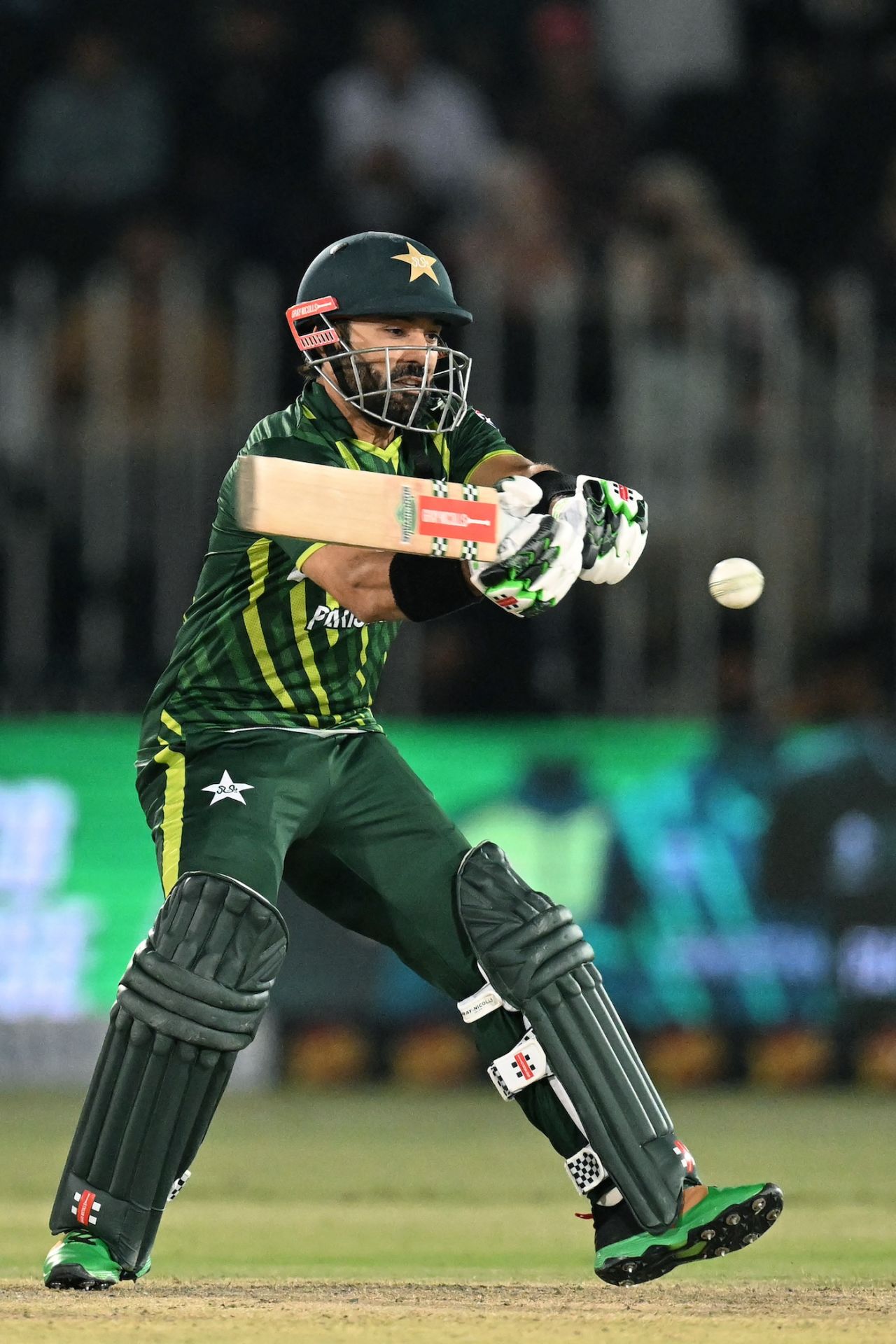Mohammad Rizwan finished with an unbeaten 45, Pakistan vs New Zealand, 2nd T20I, Rawalpindi, April 20, 2024