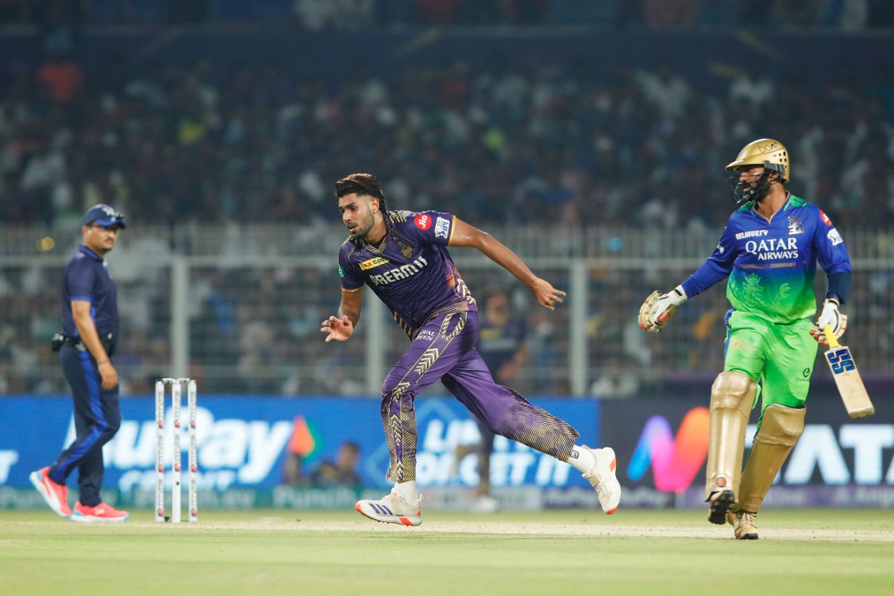 Harshit Rana finished with figured of 4-0-33-2, Kolkata Knight Riders vs Royal Challengers Bengaluru, IPL 2024, Kolkata, April 21, 2024