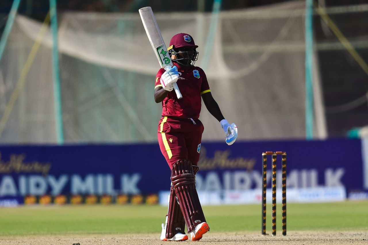 Stafanie Taylor scored a measured 73 to keep West Indies' chase going, Pakistan vs West Indies, 2nd women's ODI, Karachi, April 21, 2024