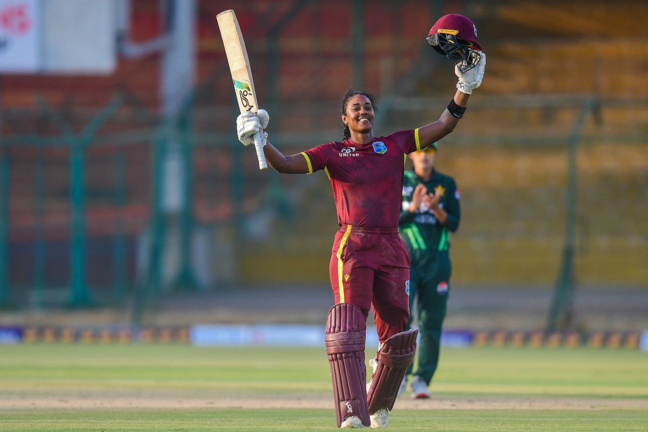 Hayley Matthews scored 141 off 149 balls, Pakistan vs West Indies, 3rd women's ODI, Karachi, April 23, 2024