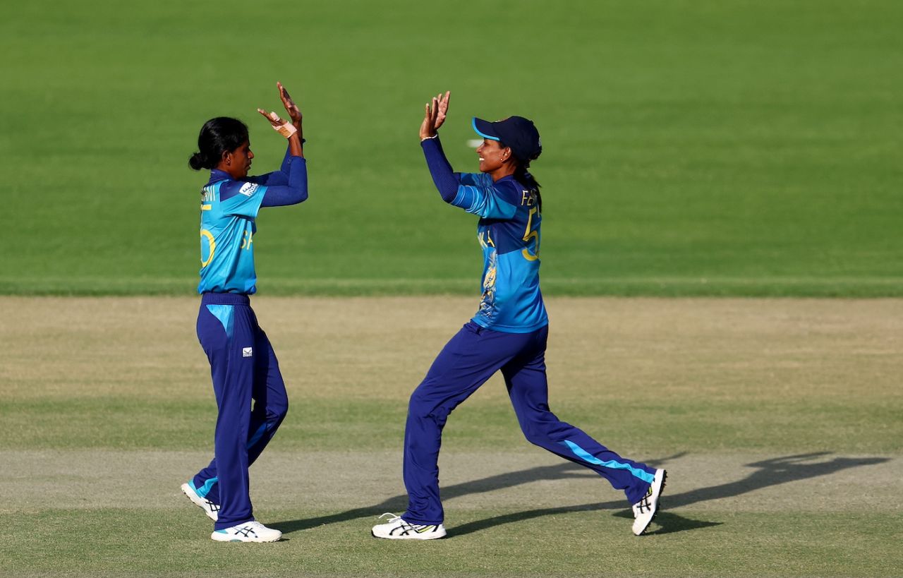 Udeshika Prabodhani and Inoshi Priyadharshani combined for five wickets, Sri Lanka vs Thailand, Women's T20 World Cup Qualifier, Group A, Tolerance Oval, April 25, 2024