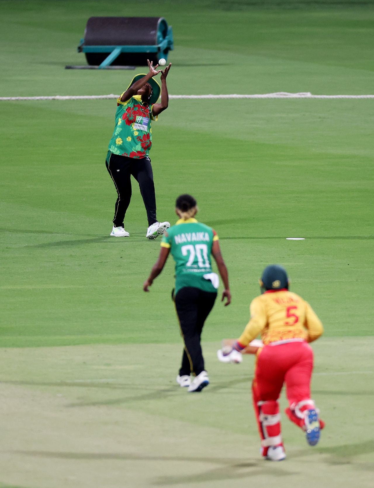 Valenta Langiatu takes a catch, Zimbabwe vs Vanuatu, Women's T20 World Cup Qualifier, Group B, Abu Dhabi, April 25, 2024