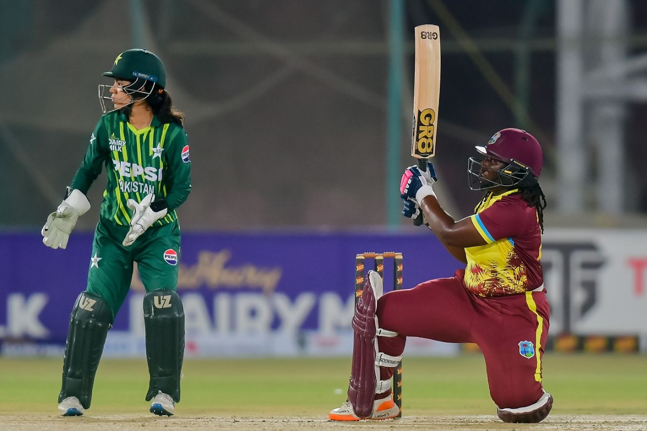 Qiana Joseph opened the batting for the first time in her T20I career, Pakistan vs West Indies, 1st women's T20I, Karachi, April 26, 2024