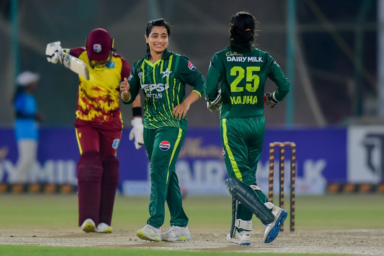 Fatima Sana picked up a couple of wickets, Pakistan vs West Indies, 1st women's T20I, Karachi, April 26, 2024
