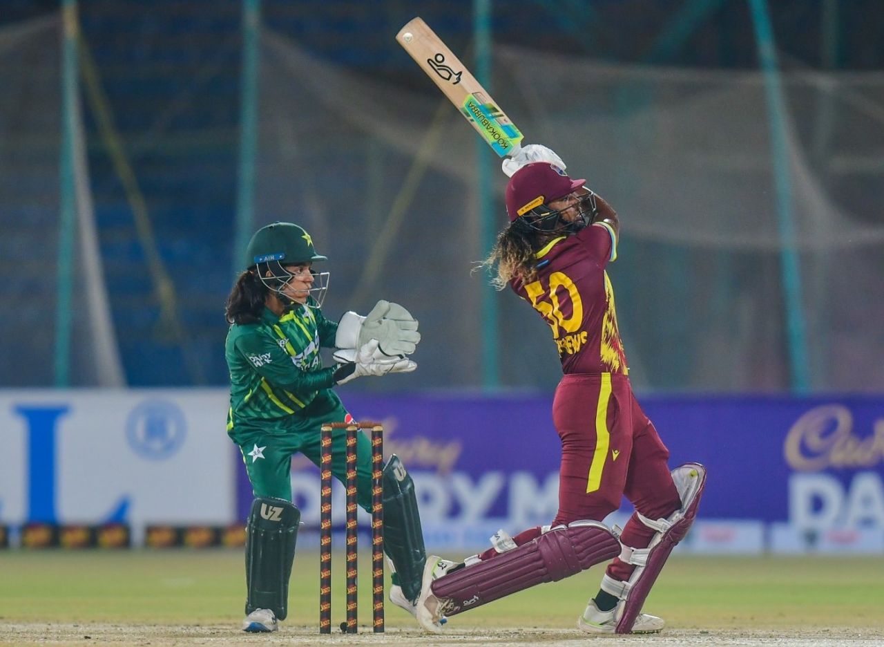 Hayley Matthews began with a flurry of boundaries, Pakistan vs West Indies, 2nd Women's T20I, Karachi, April 28, 2024