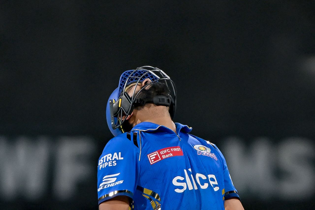 Rohit Sharma's time in the middle lasted just five balls, Lucknow Super Giants vs Mumbai Indians, IPL 2024, Lucknow, April 30, 2024