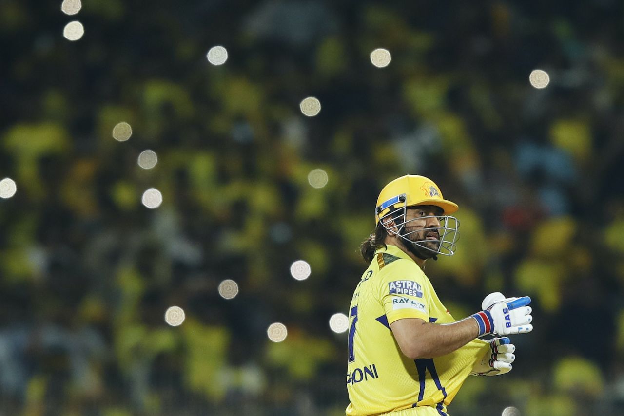 MS Dhoni came out in the 18th over and made 14 off 11, Chennai Super Kings vs Punjab Kings, IPL 2024, Chennai, May 1, 2024