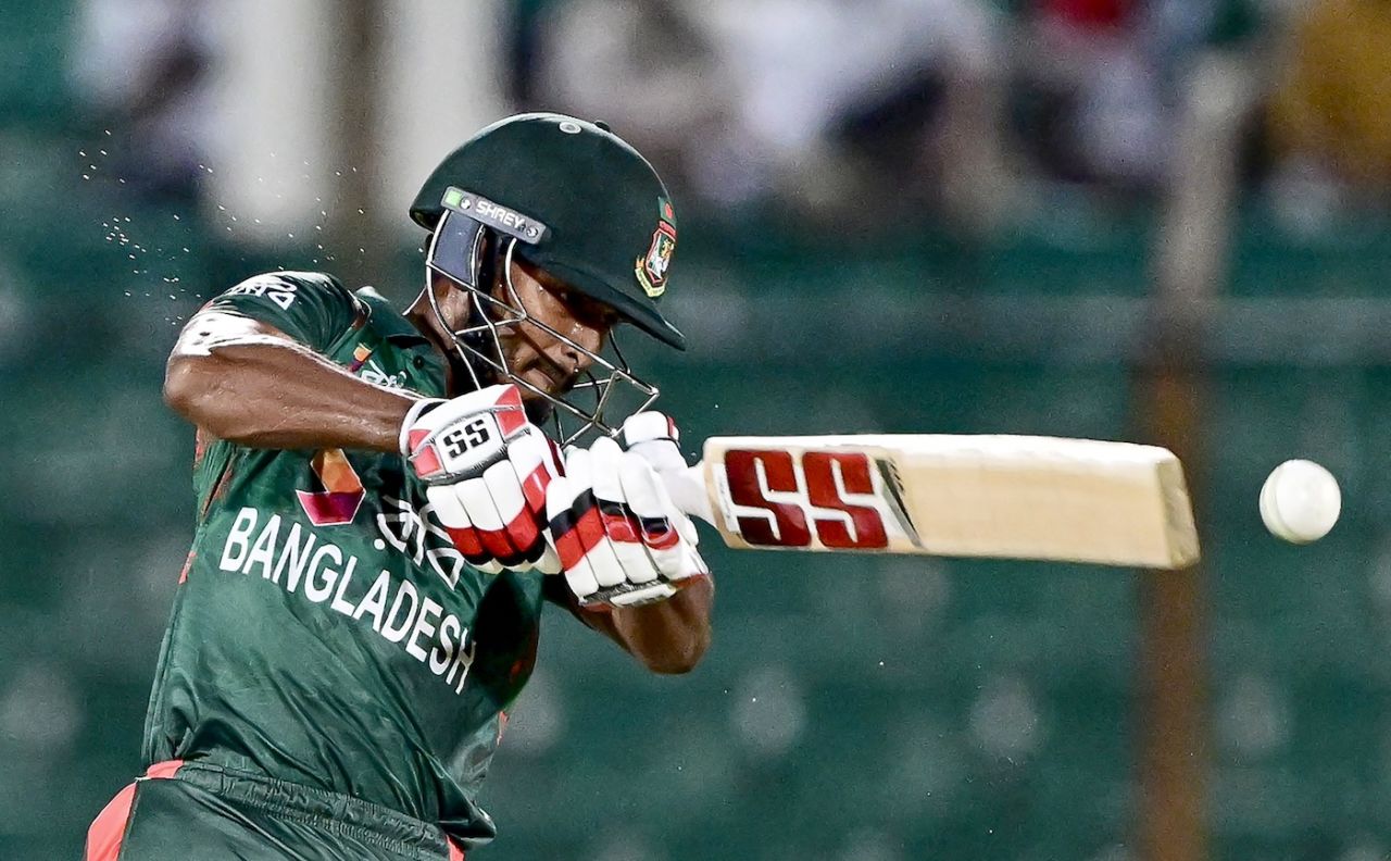 Tanzid Hasan  plays the pull, Bangladesh vs Zimbabwe, 1st T20I, Chattogram, May 3, 2024