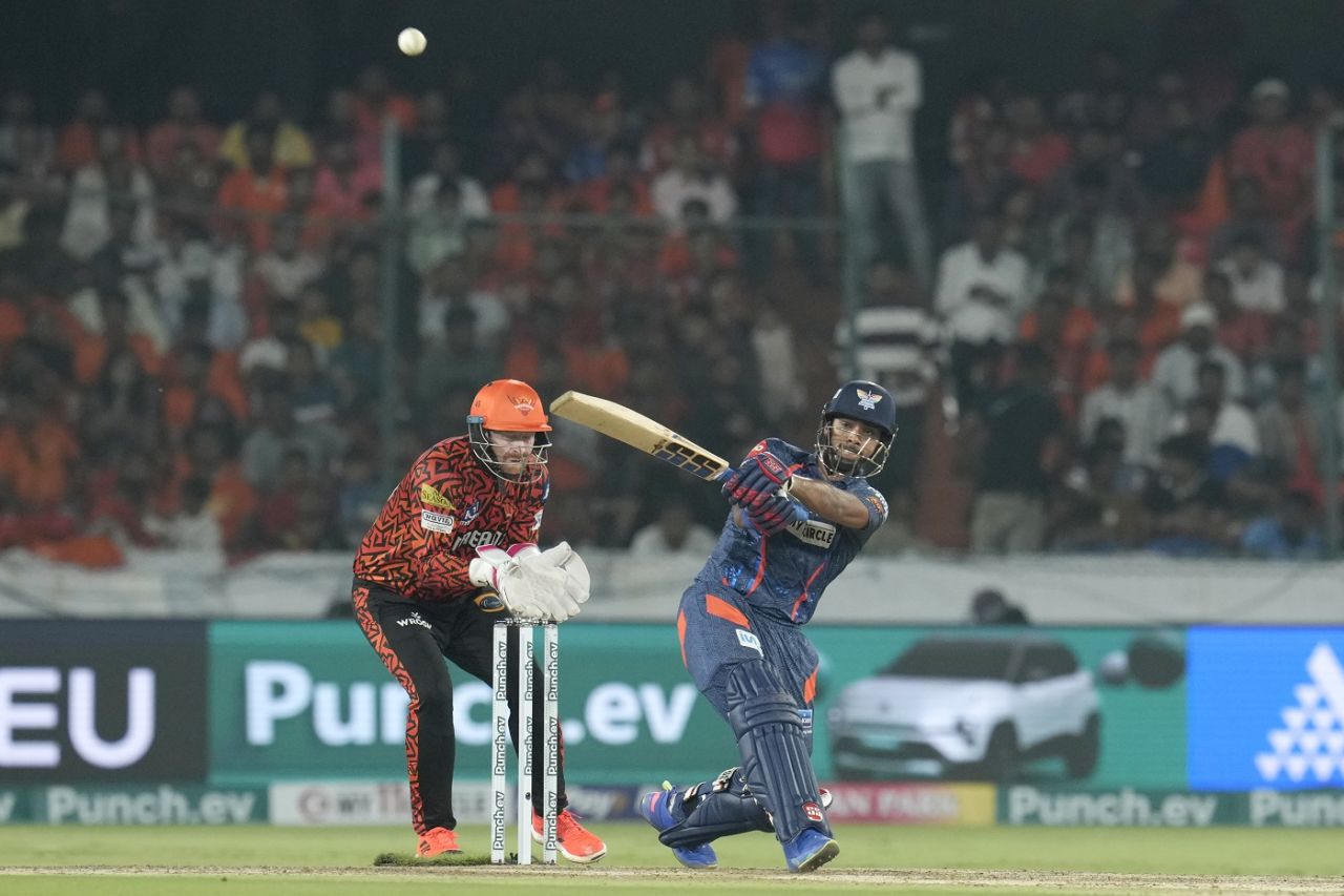 Nicholas Pooran goes on the attack, Sunrisers Hyderabad vs Lucknow Super Giants, IPL 2024, Hyderabad, May 8, 2024