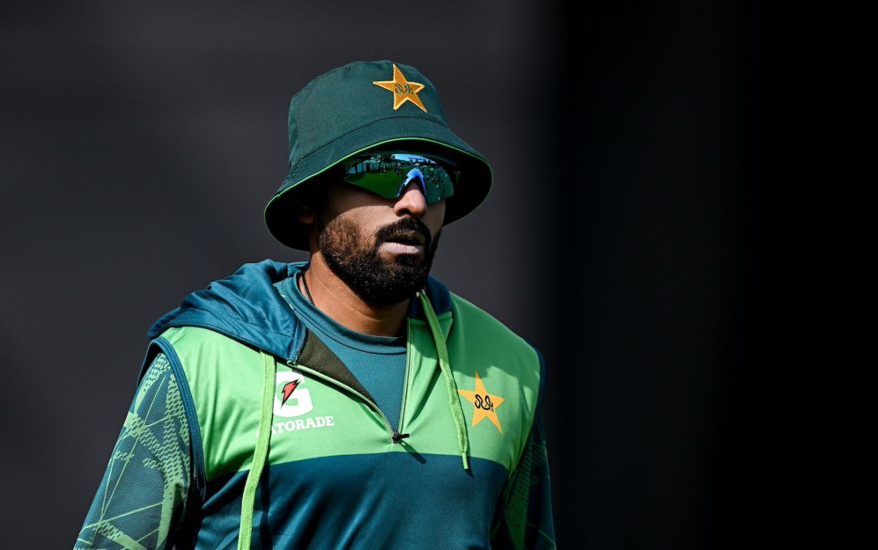 Babar Azam at a practice session in Dublin, Ireland, May 9, 2024