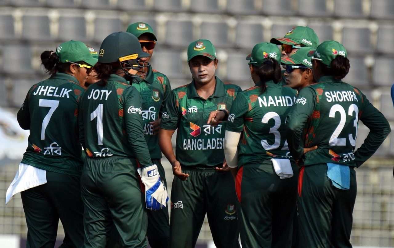 Sultana Khatun dismissed Shafali Verma in the fifth over, Bangladesh vs India, 5th women's T20I, Sylhet, May 9, 2024