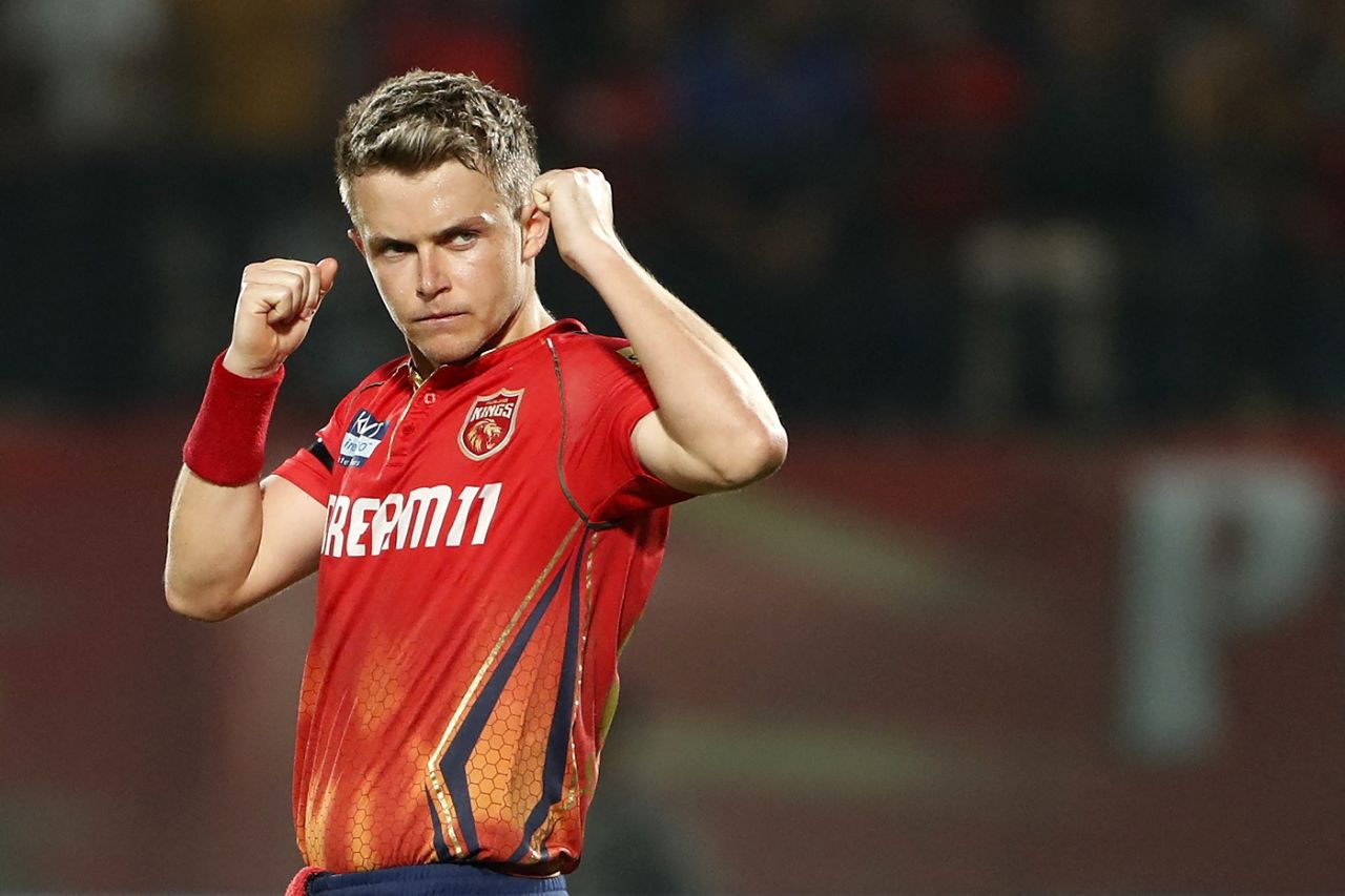 Sam Curran celebrates after picking a wicket, Punjab Kings vs Royal Challengers Bengaluru, IPL 2024, Dharamsala, May 9, 2024