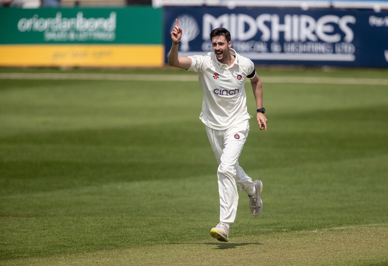 George Scrimshaw broke the opening partnership, Northamptonshire vs Gloucestershire, County Championship, Division Two, Wantage Road, May 10, 2024