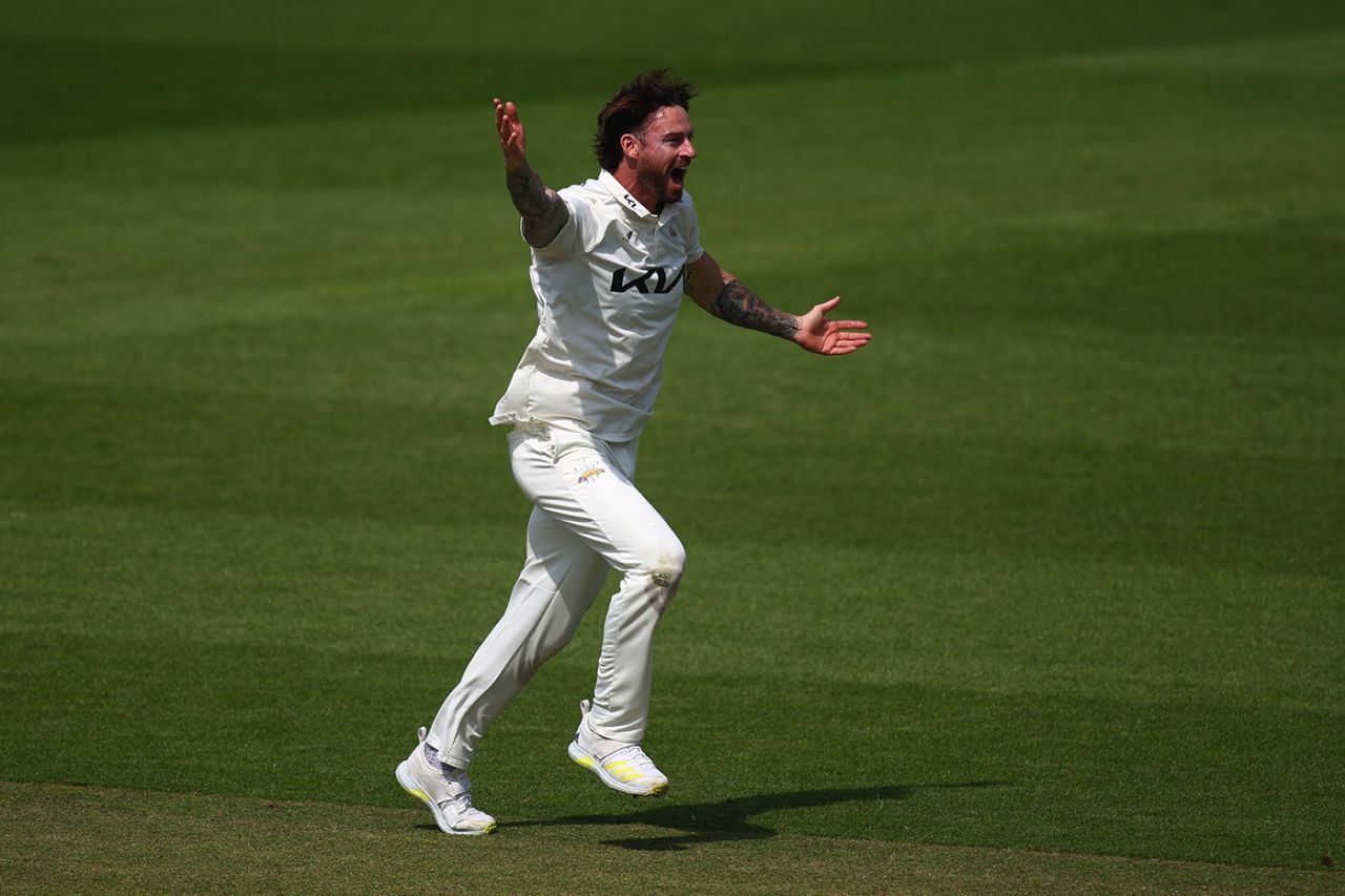 Jordan Clark pegged Warwickshire back with regular strikes, Surrey vs Warwickshire, County Championship, Division One, The Oval, May 10, 2024