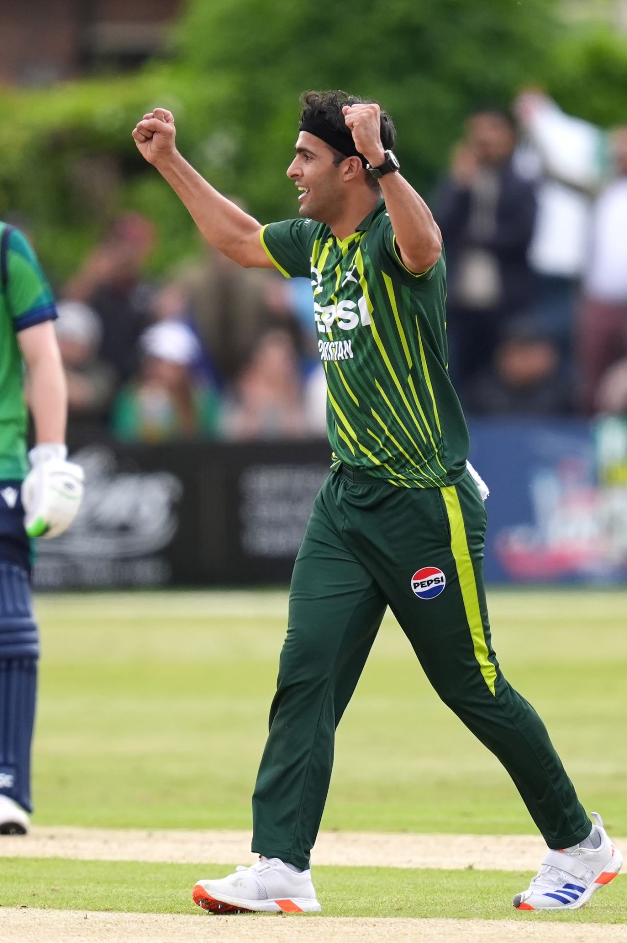 Abbas Afridi got the better of Andrew Balbirnie, Ireland vs Pakistan, 3rd T20I, Dublin, May 14, 2024