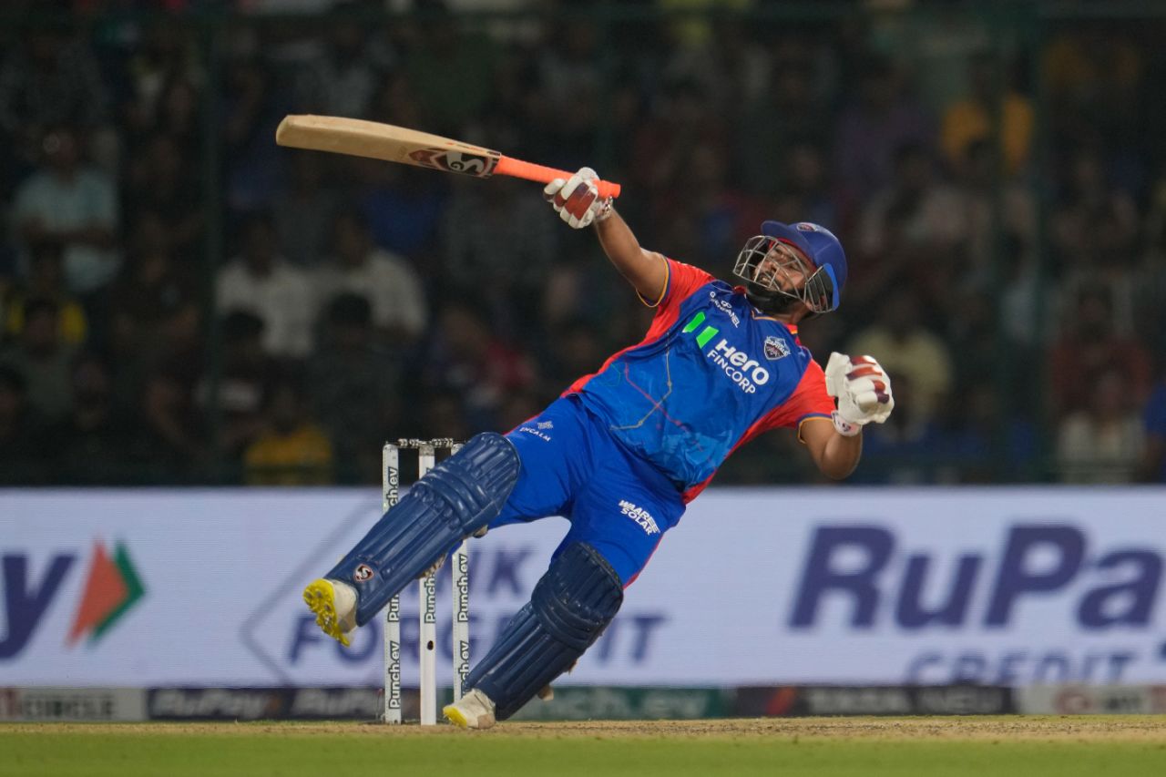 Rishabh Pant plays a Rishabh Pant shot, Delhi Capitals vs Lucknow Super Giants, IPL 2024, Delhi, May 14, 2024