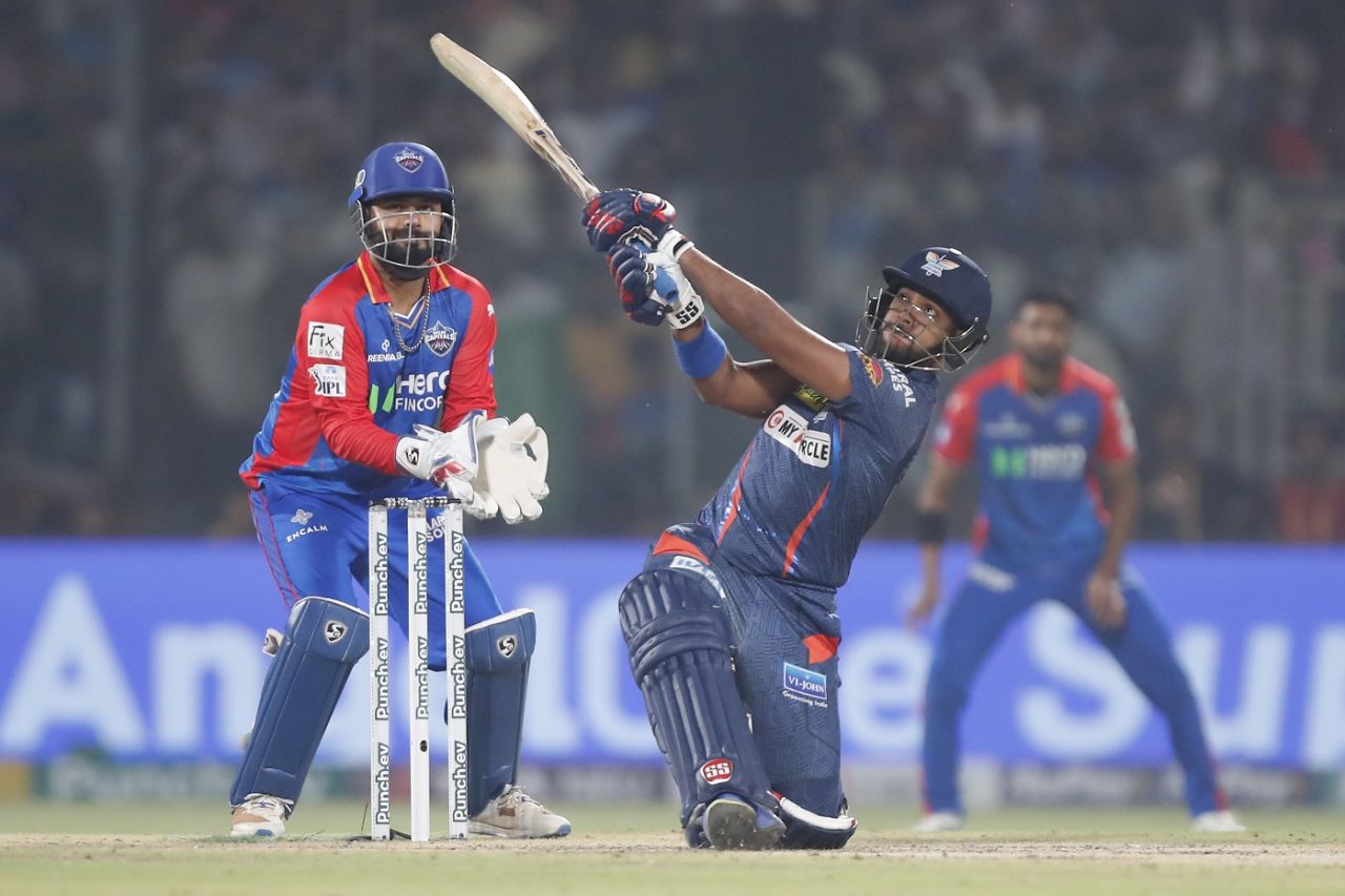 Nicholas Pooran clubs one for six, Delhi Capitals vs Lucknow Super Giants, IPL 2024, Delhi, May 14, 2024