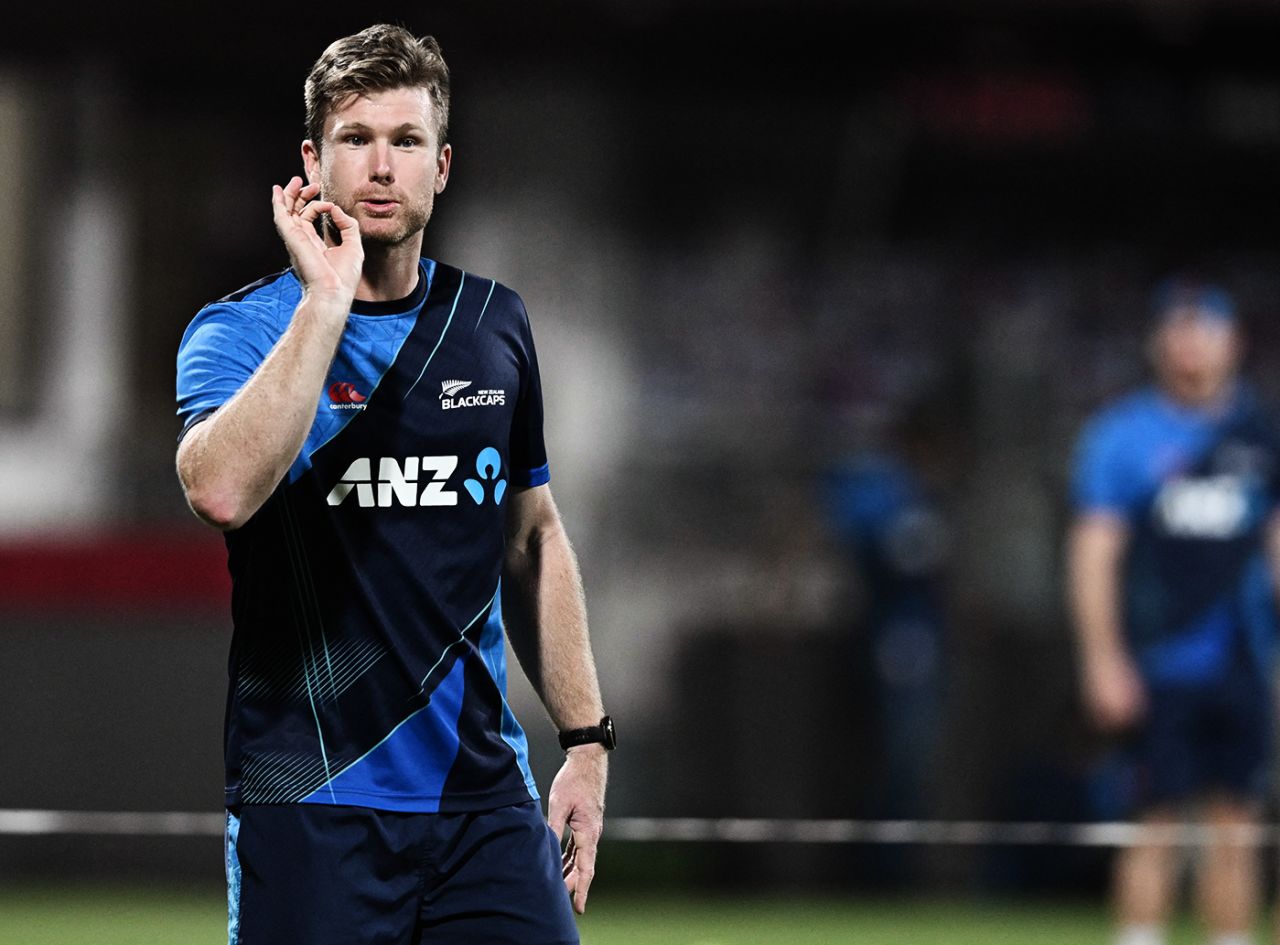 Jimmy Neesham at training, Chennai, October 11, 2023