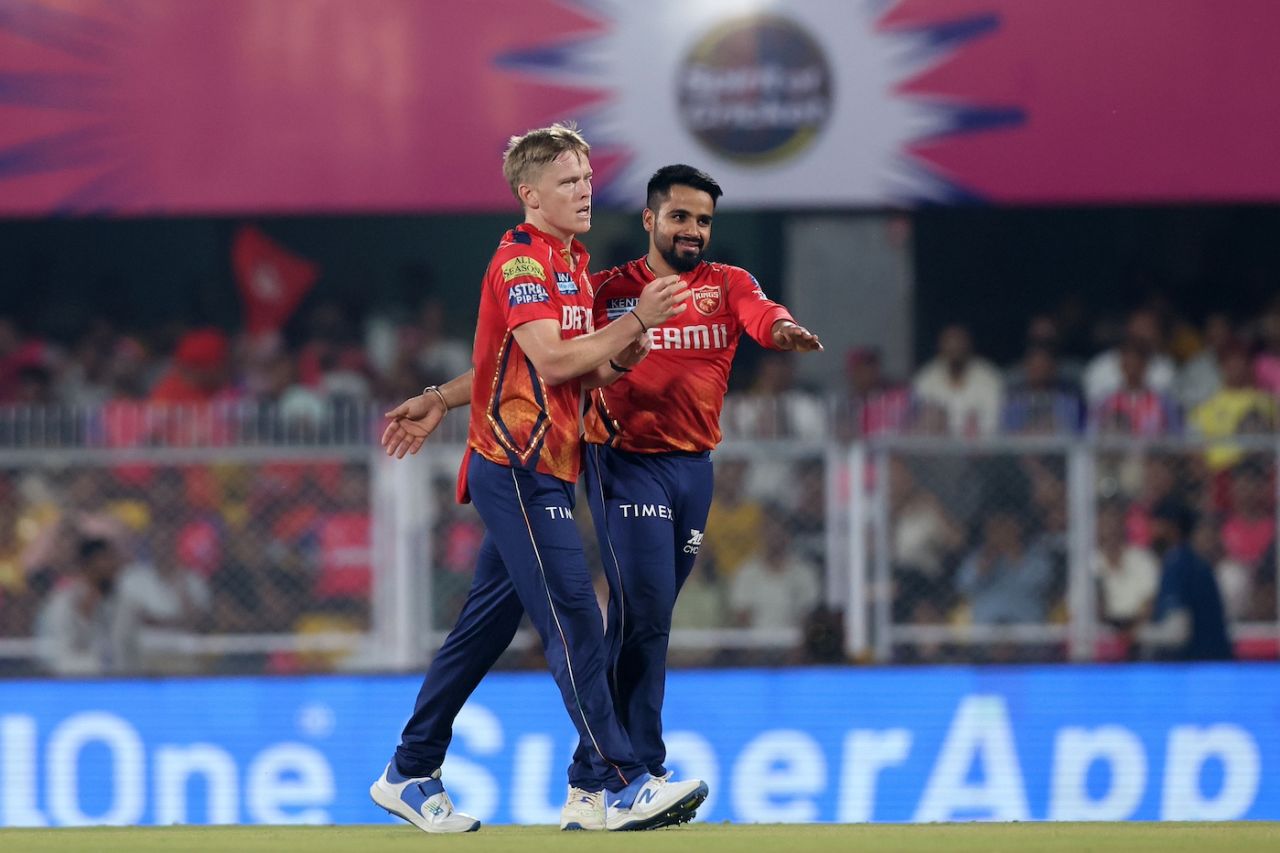 Nathan Ellis celebrates the wicket of Sanju Samson, Rajasthan Royals vs Punjab Kings, IPL 2024, Guwahati, May 15, 2024