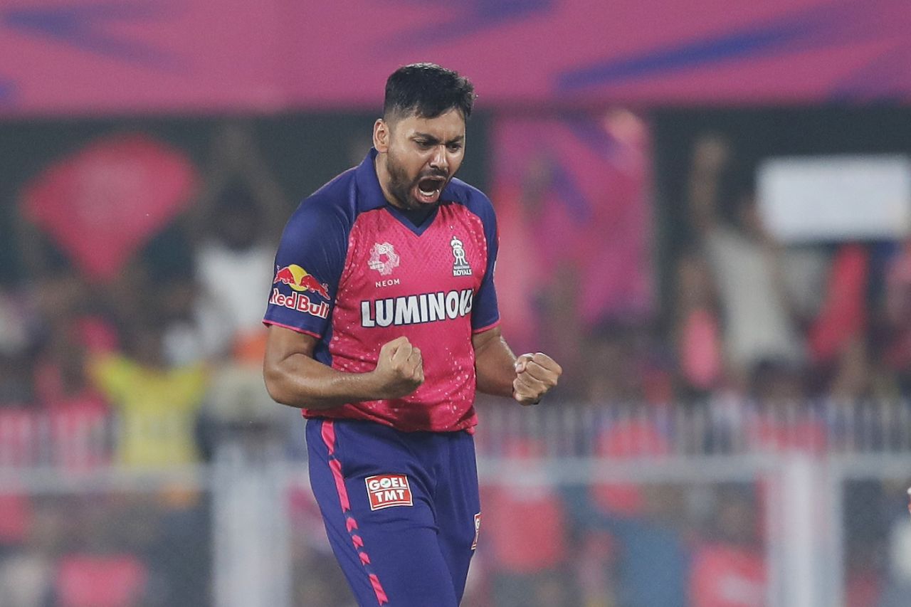 Avesh Khan struck twice in his first over, Rajasthan Royals vs Punjab Kings, IPL 2024, Guwahati, May 15, 2024