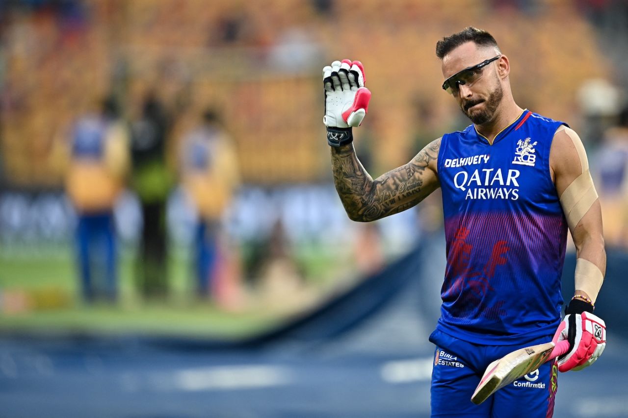 Faf du Plessis has reason to be confident after RCB's run of wins, Royal Challengers Bengaluru vs Chennai Super Kings, IPL 2024, Bengaluru, May 18, 2024
