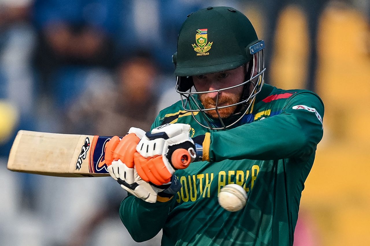Heinrich Klaasen bats, Bangladesh vs South Africa, ODI World Cup, Mumbai, October 24, 2023