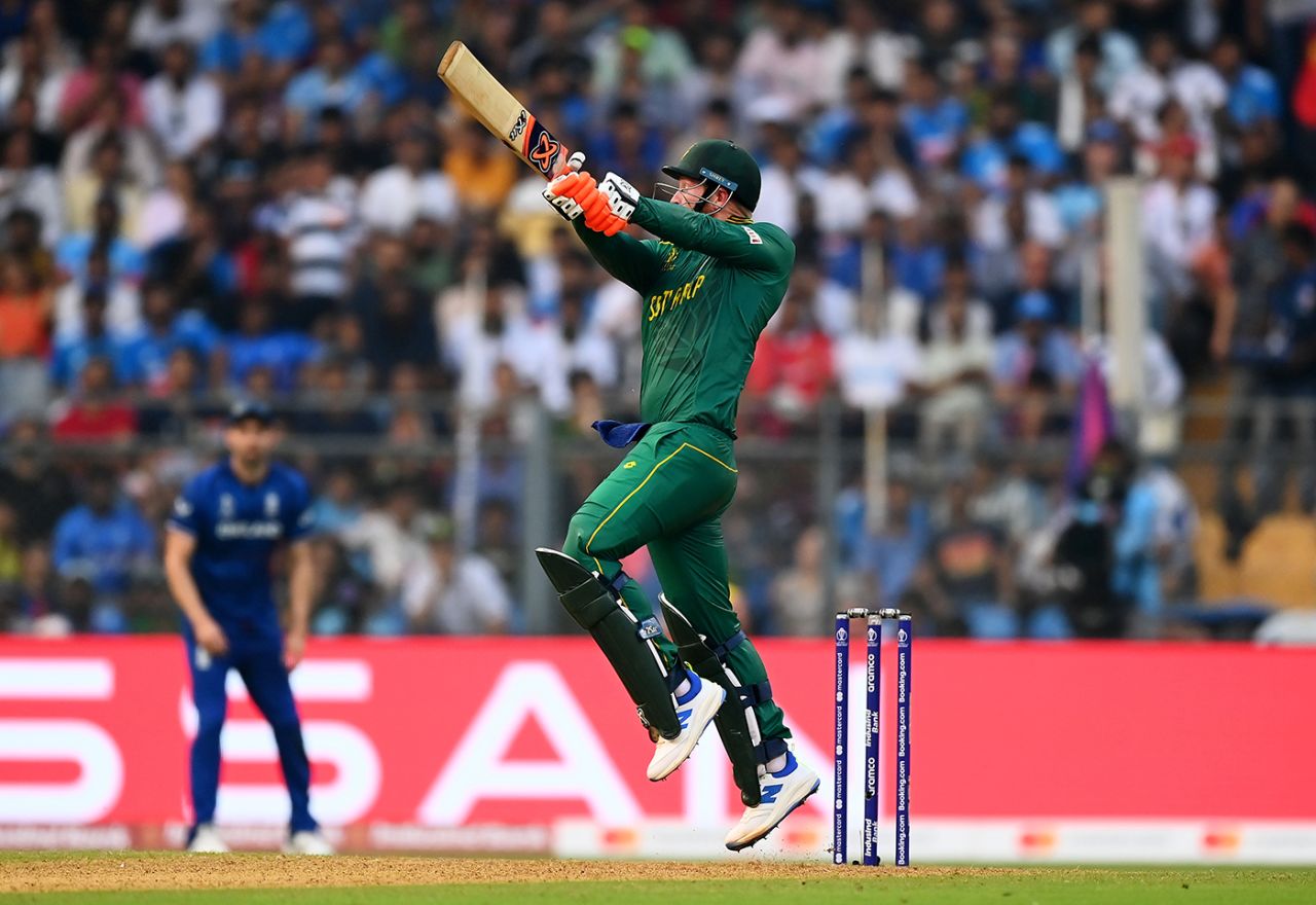 Heinrich Klaasen brought up his maiden World Cup ton off 61 balls, England vs South Africa, Men's World Cup 2023, Mumbai, October 21, 2023