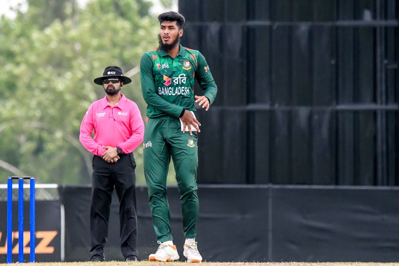 Wristspinner Rishad Hossain took two wickets in two balls, 2nd T20I, Prairie View, May 23, 2024