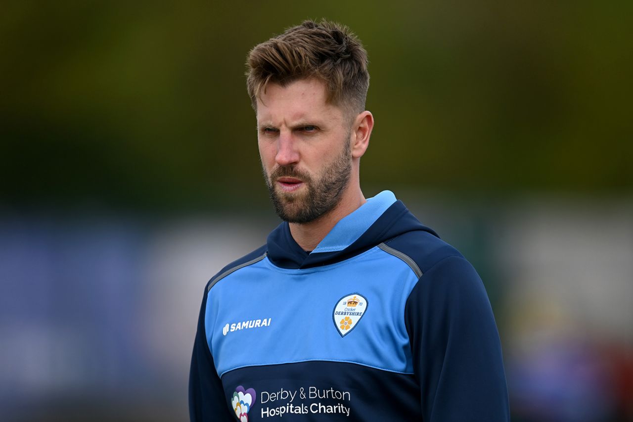 Matthew Lamb looks on, Vitality County Championship, Division Two, Derbyshire vs Leicestershire, Derby, April 19, 2024