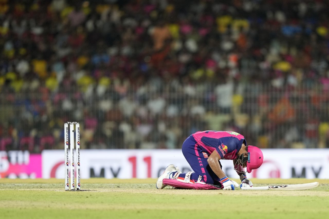 Dhruv Jurel was on his knees after being hit on the throat by a short