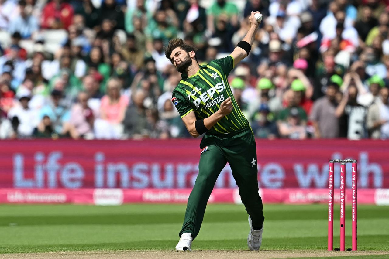 Shaheen Shah Afridi claimed three wickets, England vs Pakistan, 2nd T20I, Edgbaston, May 25, 2024