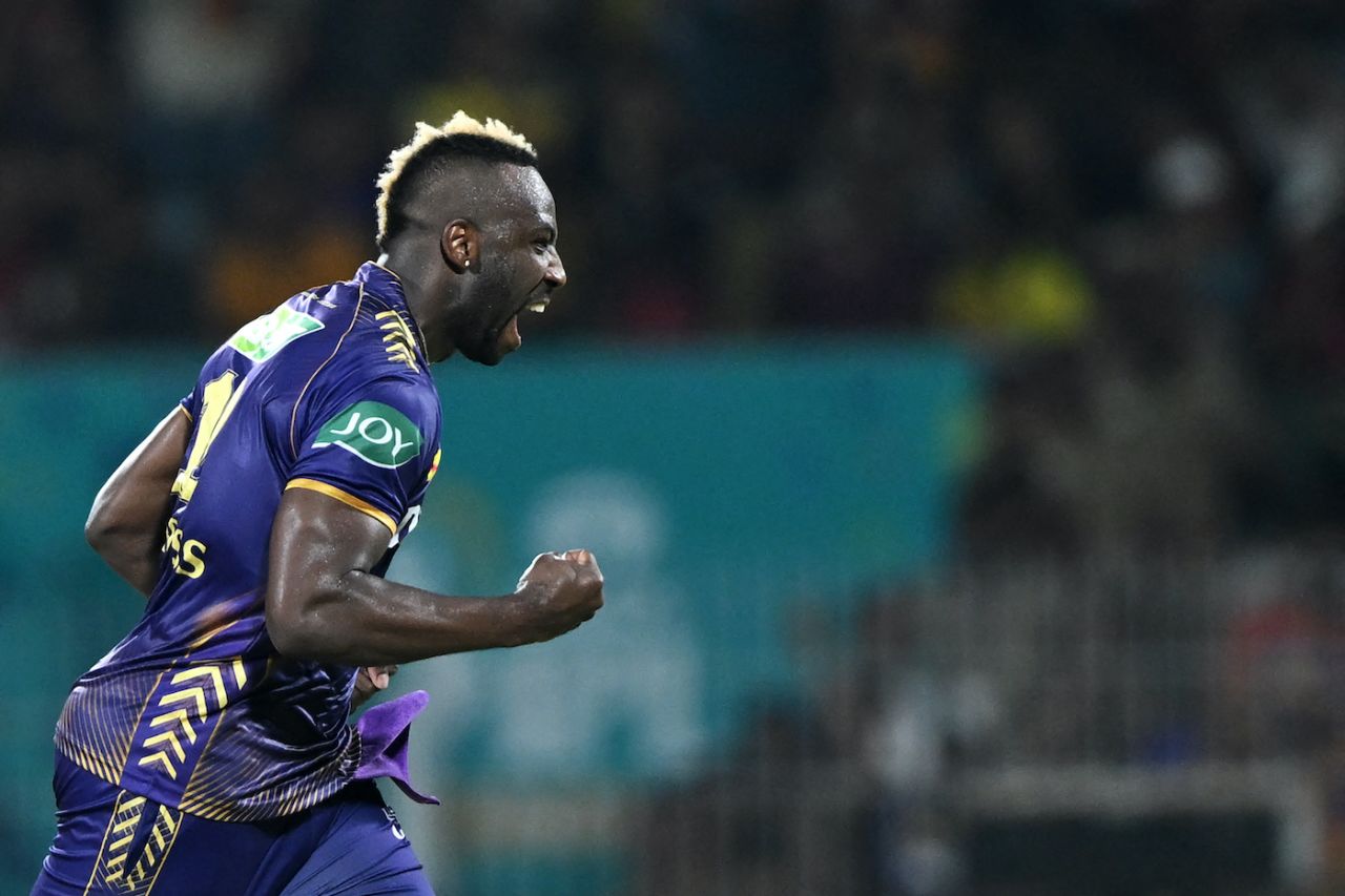 Andre Russell found success in the middle overs, Kolkata Knight Riders vs Sunrisers Hyderabad, IPL 2024 final, Chennai, May 26, 2024
