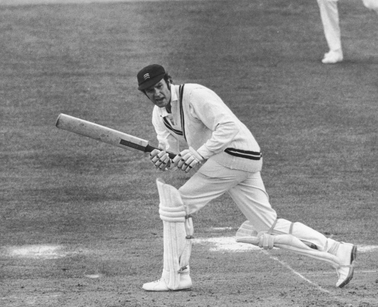 Mike Smith plays the ball square on the leg side, May 14, 1975