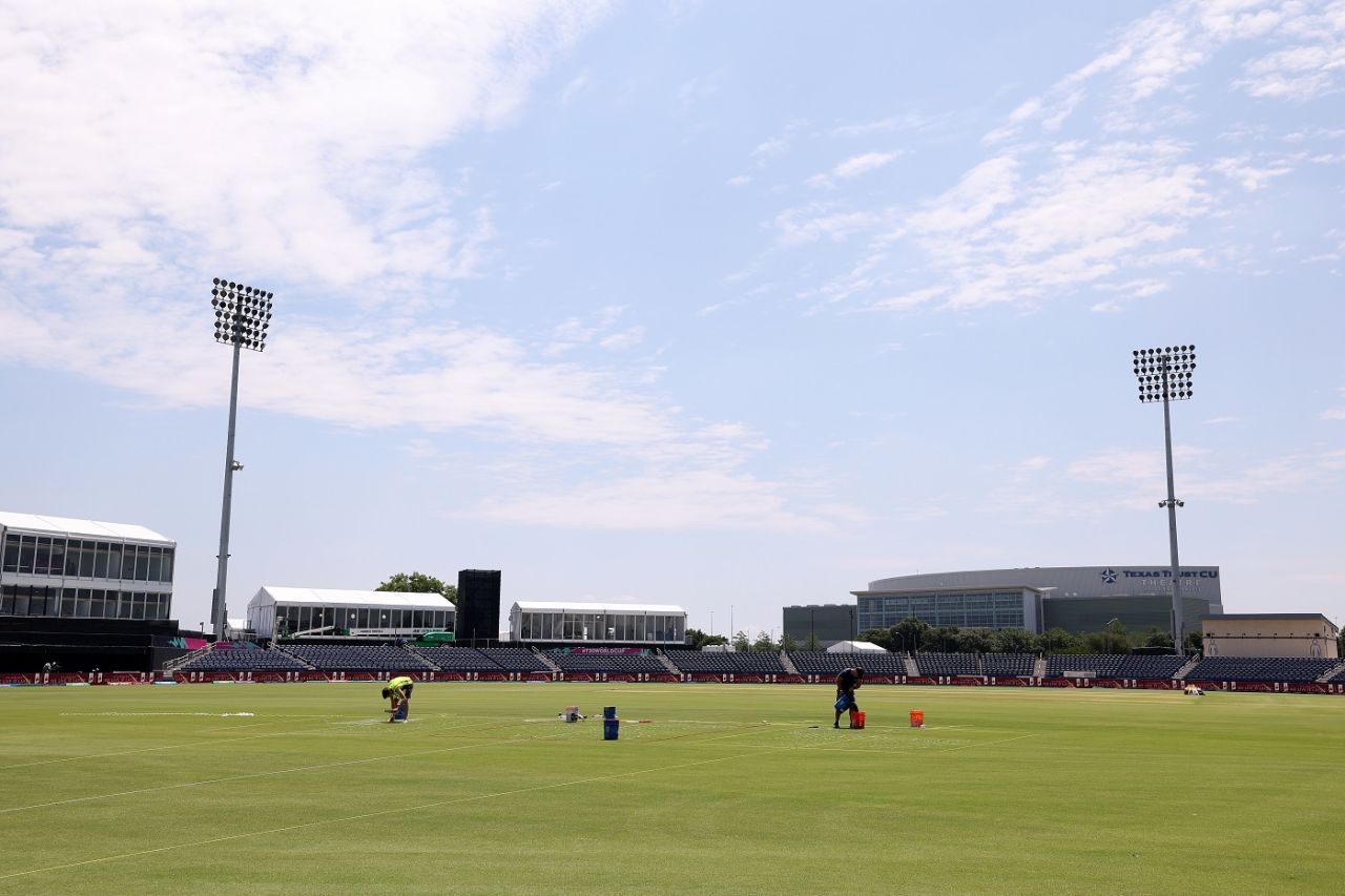 The Grand Prairie Cricket Stadium in Dallas gets ready for the T20 World Cup, T20 World Cup 2024, Dallas, May 29, 2024