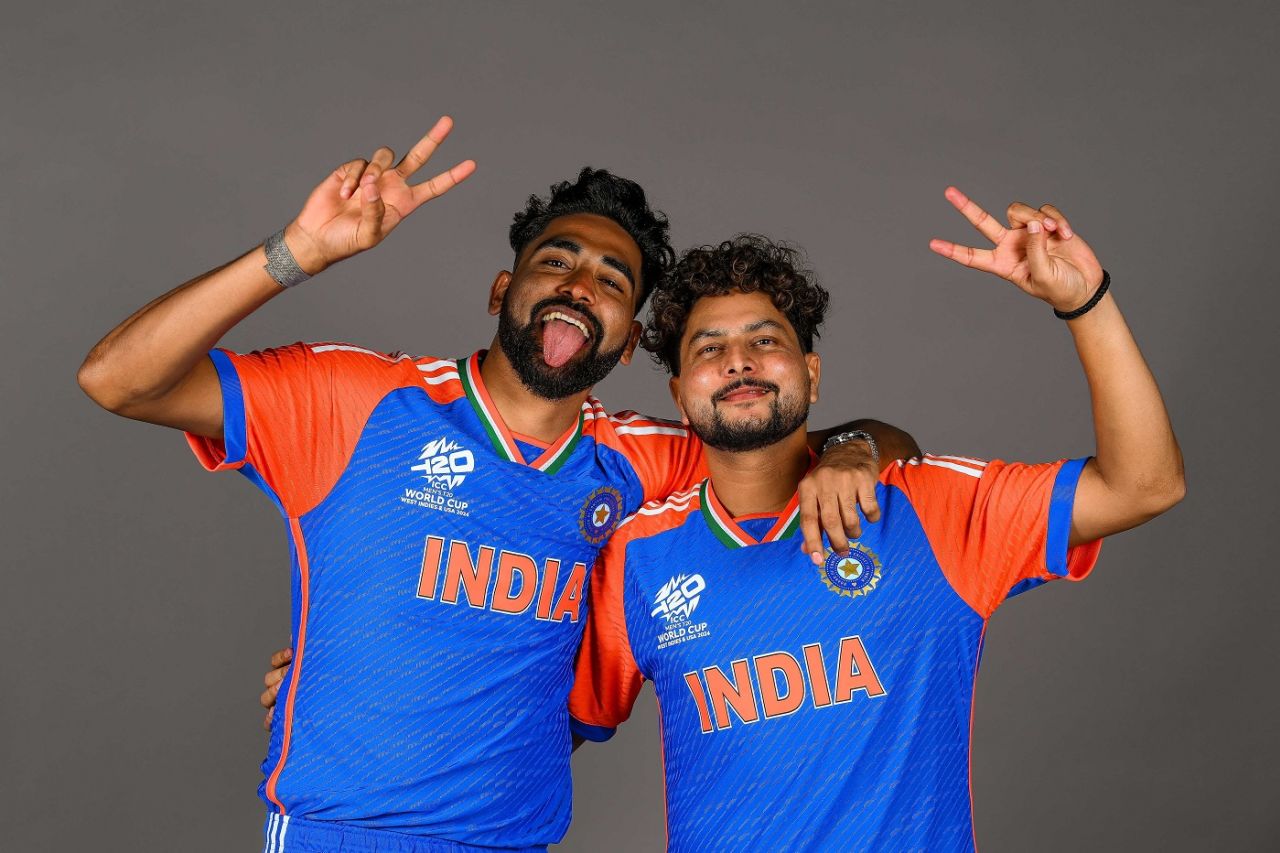 Mohammed Siraj and Kuldeep Yadav share some happy vibes, New York, May 28, 2024