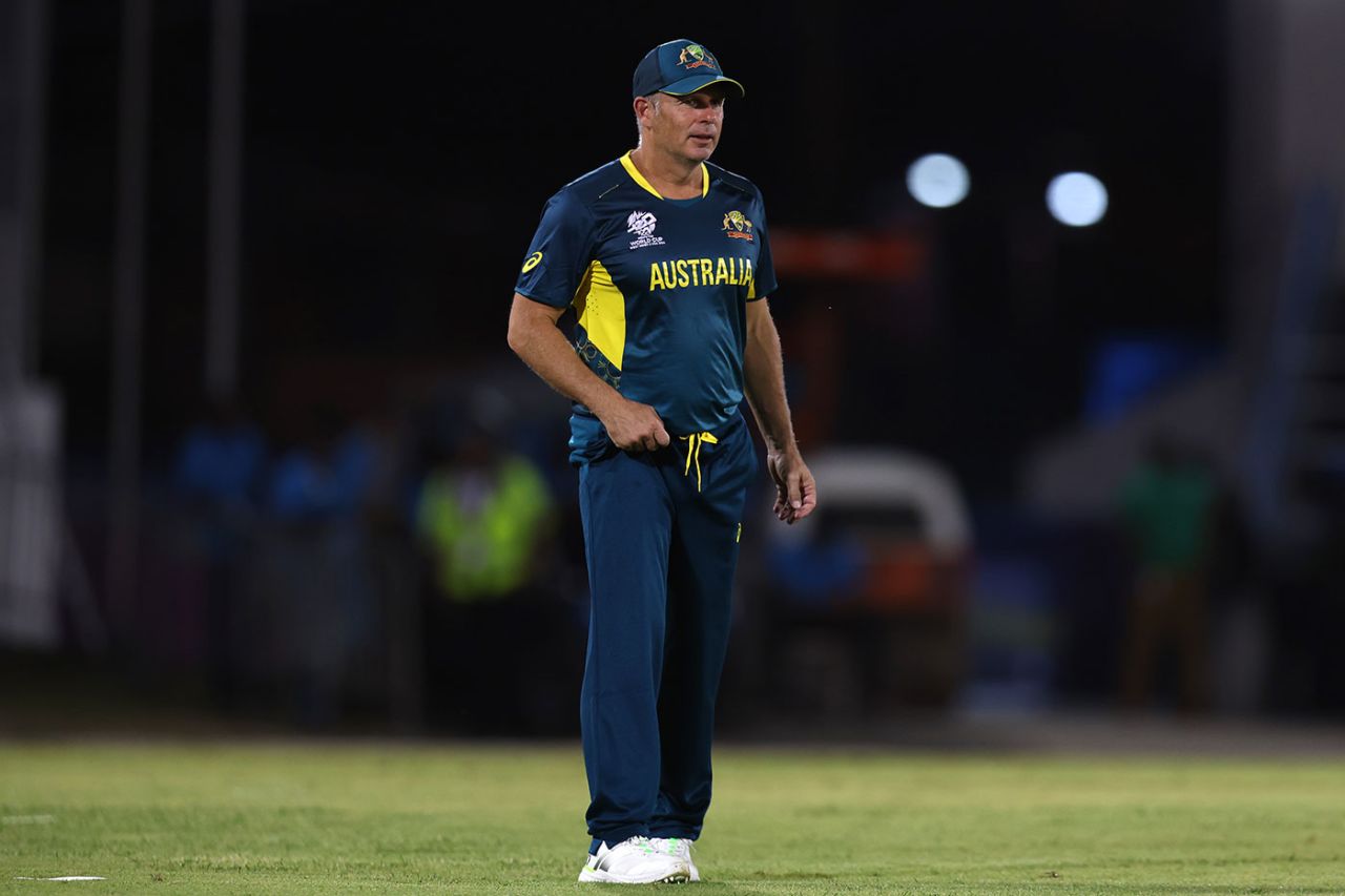 Brad Hodge helped short staffed Australia, West Indies vs Australia, T20 World Cup warm-up match, Queen's Park Oval, May 30, 2024
