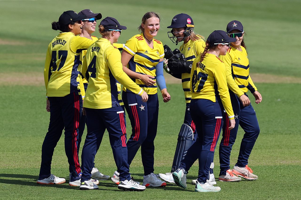 Tilly Corteen-Coleman produced figures of 5 for 19, Northern Diamonds vs South East Stars, Charlotte Edwards Cup, Chester-le-Street, May 31, 2024