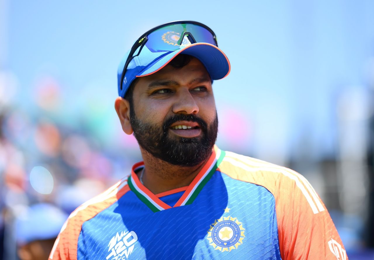 Rohit Sharma gets ready for Bangladesh's chase, Bangladesh vs India, T20 World Cup warm-up game, New York, June 1, 2024