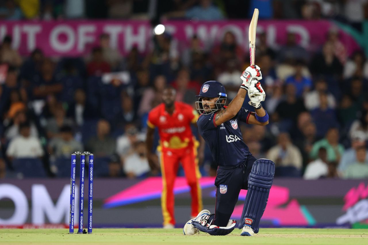 Monank Patel made a run-a-ball 16, USA vs Canada, T20 World Cup 2024, Group A, Dallas, June 1, 2024