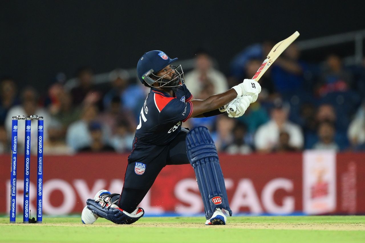 Aaron Jones scored a 22-ball fifty, USA vs Canada, T20 World Cup 2024, Group A, Dallas, June 1, 2024