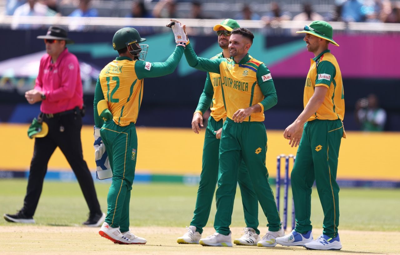 Keshav Maharaj struck back-to-back, Sri Lanka vs South Africa, T20 World Cup 2024, New York, June 3, 2024
