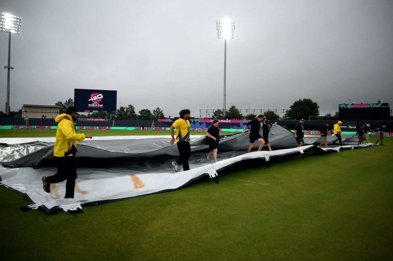 Rain delayed the toss at Dallas, Nepal vs Netherlands, T20 World Cup, Dallas, June 4, 2024