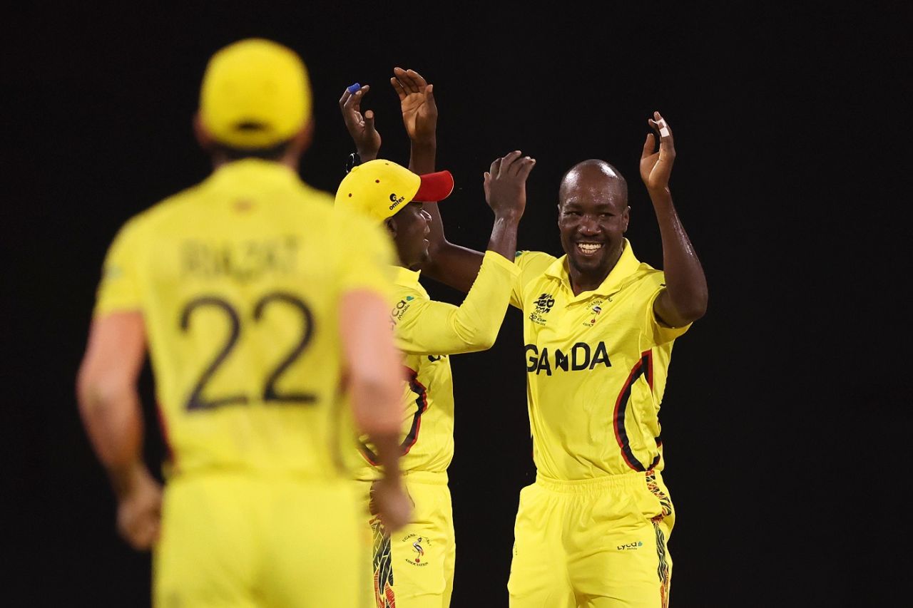 Frank Nsubuga, 43, bowled back-to-back wicket maidens, Papua New Guinea vs Uganda, T20 World Cup, Providence, June 5, 2024