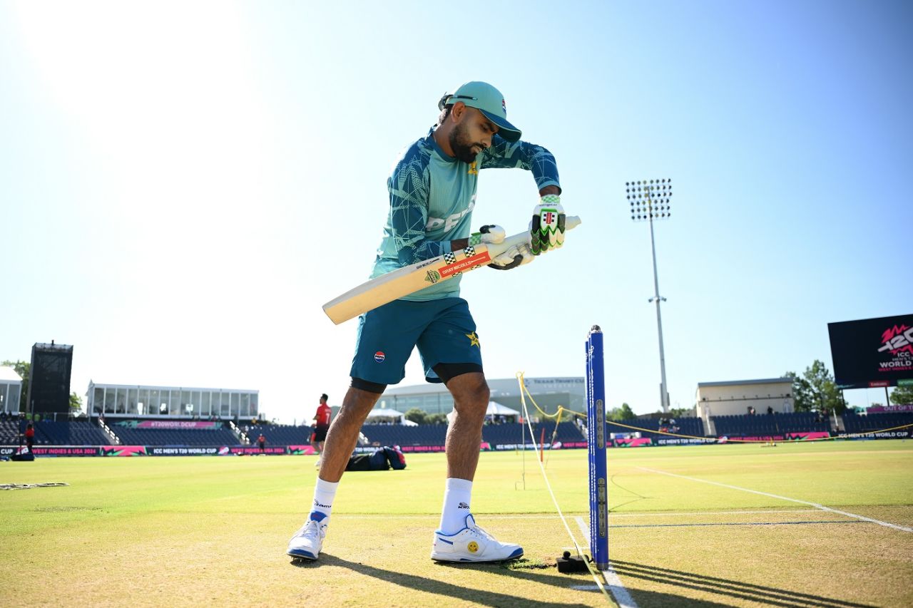 Babar Azam practices ahead of Pakistan's match against USA, T20 World Cup 2024, USA vs Pakistan, Dallas, June 6 2024