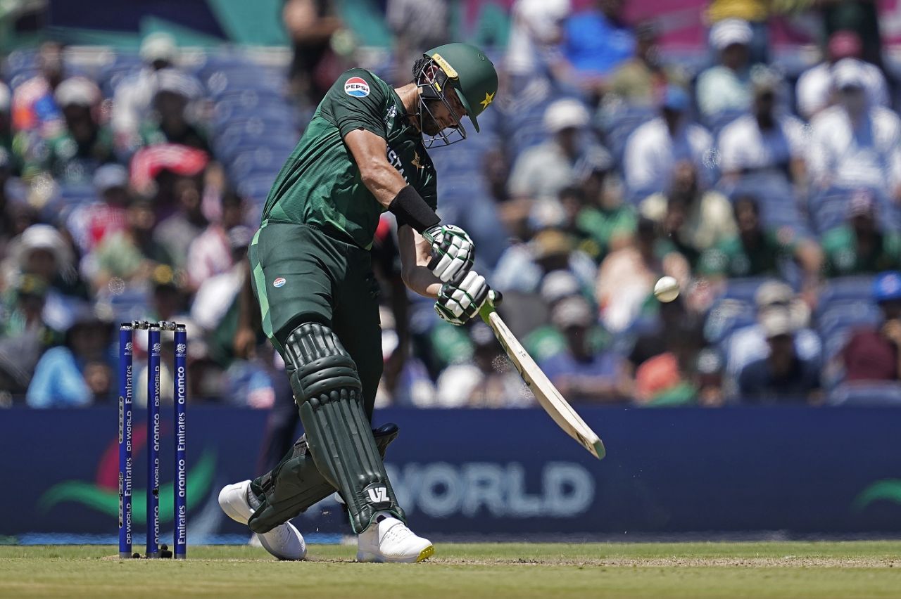 Shaheen Shah Afridi scored a crucial 23*, USA vs Pakistan, T20 World Cup, Dallas, June 6, 2024
